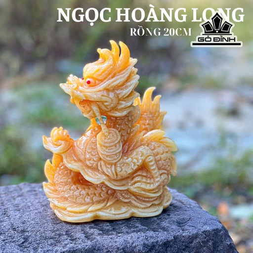 Tác Phẩm Rồng Đá Ngọc Hoàng Long Cao 20 (cm)