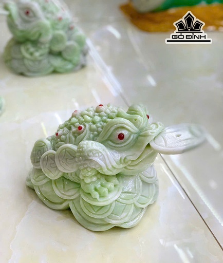 Tác Phẩm Thiềm Thừ Đá Cẩm Thạch Cao 13 Ngang 15 Sâu 13 (cm) 4kg