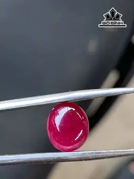 Viên Đá Ruby Lục Yên Đỏ Huyết Cao 9,5 Ngang 8 Sâu 4,5 (mm) 3,7cts