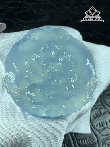 Mặt Dây Chuyền Hồ Ly Đá Aquamarine Cao 53,4 Ngang 51,7 Sâu 6,9 (mm) 29g