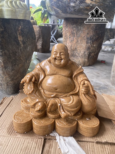 Di Lặc Đá Canxit Cao 38 Ngang 35 Sâu 20 (cm)