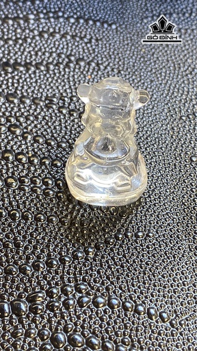 Tượng Thần Tài Đá Thạch Anh Trắng Cao 36,9 Ngang 24 Sâu 22 (mm) 20,8g