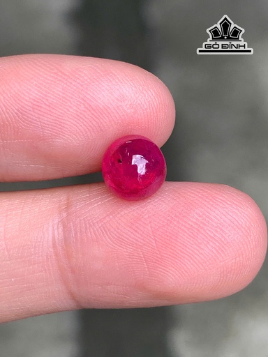 Viên Đá Ruby Cao 7,4 Ngang 7,5 Sâu 4,8 (mm) 2,37cts