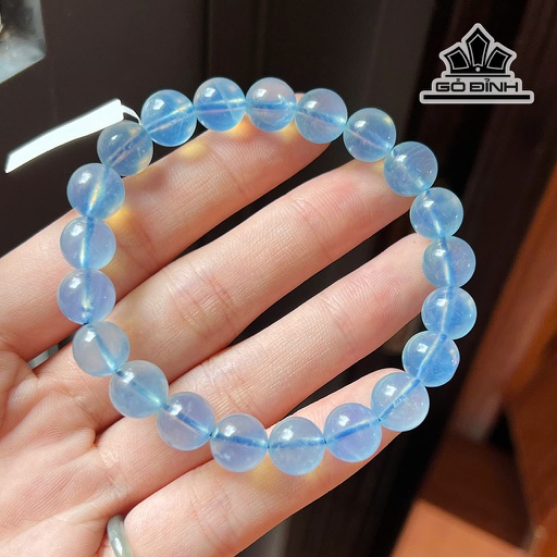 Vòng Tay Đá Aquamarine Đường Kính 9,2 (mm)