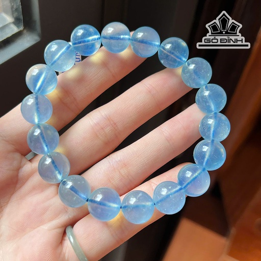 Vòng Tay Đá Aquamarine Đường Kính 11,5 (mm)