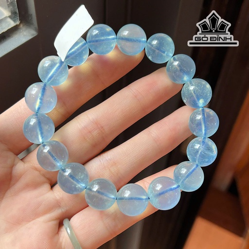 Vòng Tay Đá Aquamarine Đường Kính 12,2 (mm)