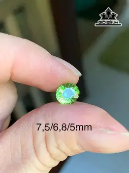 Viên Đá Peridot Cao 7,5 Ngang 6,8 Sâu 5 (mm) 1,56cts