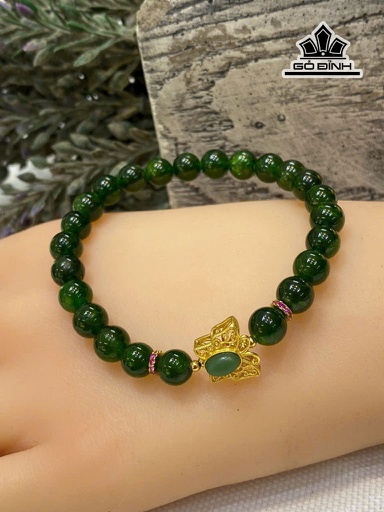 Vòng Tay Đá Diopside Đường Kính 6,5 (mm)