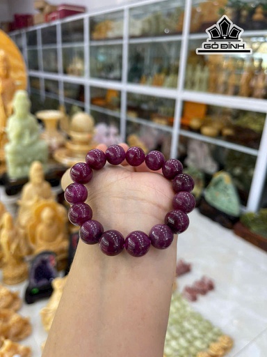 Vòng Tay Đá Ruby Đường Kính 12,8 (mm)