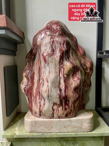 Tác Phẩm Đá Serpentine Cao 66 Ngang 46 Sâu 20 (cm) 80kg