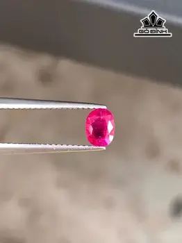 Viên Đá Ruby Cao 5,8 Ngang 4,3 Sâu 2,5 (mm) 0,63cts