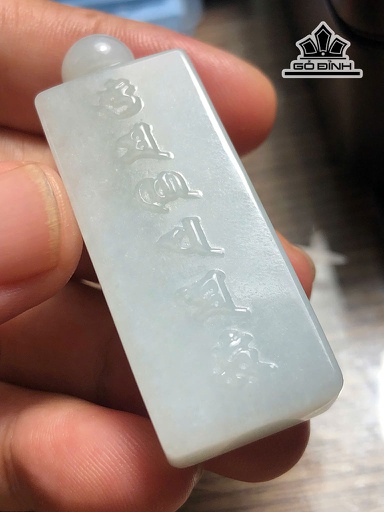 Mặt Dây Chuyền Lục Tự Đá Cẩm Thạch Cao 52 Ngang 19,2 Sâu 11,4 (cm)