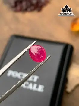 Viên Đá Ruby Cao 6,5 Ngang 5,5 Sâu 2,2 (mm) 2,60cts