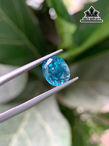 Viên Đá Zircon Xanh Cao 7,2 Ngang 6 Sâu 5 (mm) 5,20cts