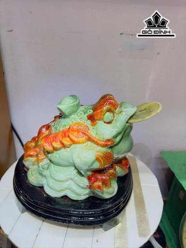 Tượng Thiềm Thừ Bột Đá Cao 22 Ngang 25 Sâu 30 (cm) Nặng 11kg