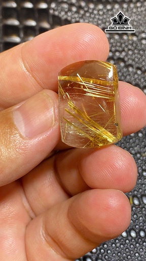 Mặt Trơn Đá Thạch Anh Tóc Vàng Cao 24 Ngang 16,6 Sâu 8,8 (mm) 6,9gr