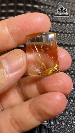 Mặt Trơn Đá Thạch Anh Tóc Vàng Cao 25 Ngang 18,6 Sâu 8,9 (mm) 8,4gr