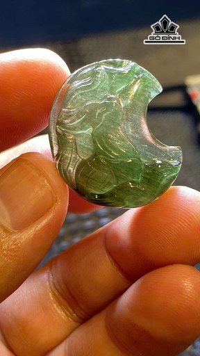 Hồ Ly Đá Thạch Anh Tóc Xanh 42,30cts