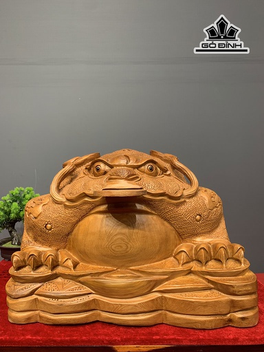 Tượng Thiềm Thừ Gỗ Ngọc Am Cao 35 Ngang 48 Sâu 42 (cm)