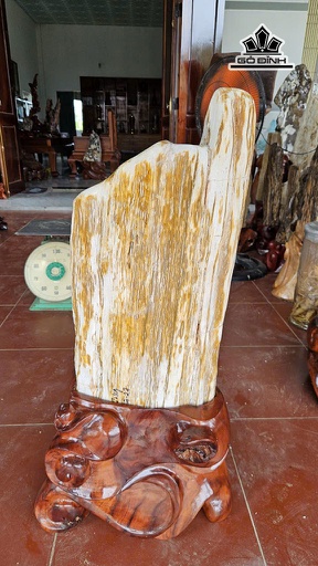Tác Phẩm Gỗ Hóa Thạch Cao 81 Ngang 28 (cm) Nặng 32kg