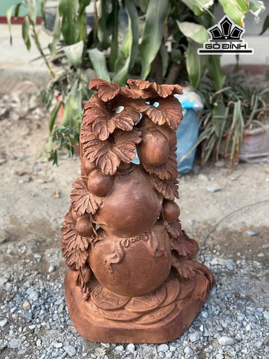 Bầu Hồ Lô Phong Thủy Gỗ Hương Cao 51 Ngang 35 Sâu 20 (cm)