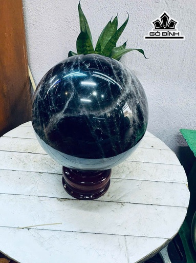 Bi Cầu Đá Thạch Anh Đen Đường Kính 17 (cm) 5,8kg