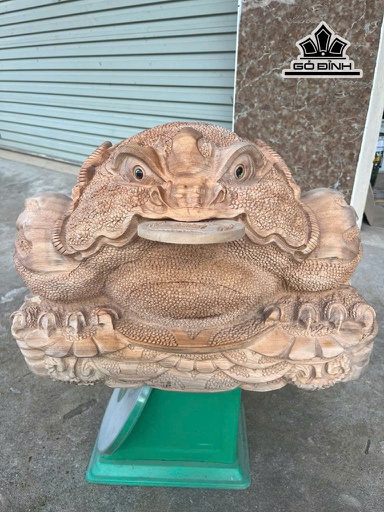 Tượng Thiềm Thừ Gỗ Ngọc Am Cao 38 Ngang 55 Sâu 45 (cm)