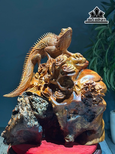 Kì Nhông Tài Lộc Gỗ Hương Cao 48 Ngang 46 Sâu 36 (cm)