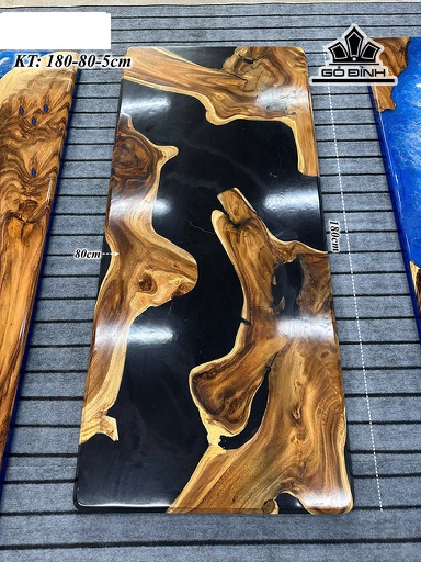 Mặt Bàn Gỗ Me Tây Epoxy Kích Thước 180x80x5 (cm) - Mã Ex5