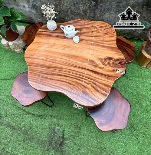 Mặt Bàn Gỗ Me Tây Kích Thước 85x75x4,5 (cm) - Mã L75