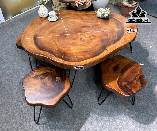 Mặt Bàn Gỗ Me Tây Kích Thước 95x70x5 (cm) - Mã L17