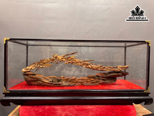 Cầu Như Ý Gỗ Hoàng Đàn Cao Cả Đế 18 Ngang 60 Sâu 13 (cm) - Tủ Kính Cao 31 Ngang 73 Sâu 27 (cm)