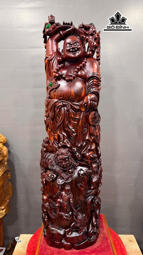 Tượng Phật Di Lặc Ngũ Phúc Gỗ Tử Đàn Cao 118 Ngang 35 Sâu 31 (cm) - 58kg