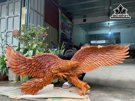Tượng Đại Bàng Gỗ Hương Ngang 180 Rộng 68 Sâu 23 (cm)