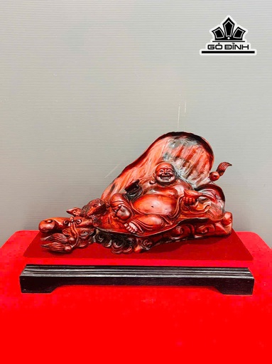 Tượng Phật Di Lặc Gỗ Trắc Cao 29 Ngang 44 Sâu 16 (cm)