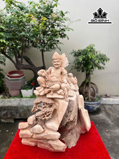 Tượng Tế Công Gỗ Ngọc Am Cao 60 Ngang 50 Sâu 25 (cm)
