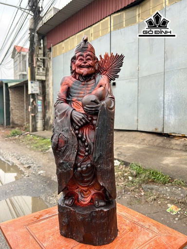 Tượng Tế Công Gỗ Trắc Cao 52 Ngang 17 Sâu 14 (cm)