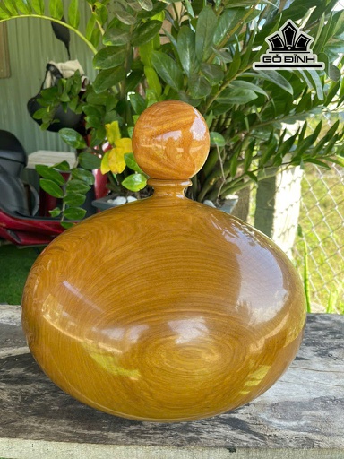 Chum Phú Quý Gỗ Hoàng Đàn Cao 25 Đường Kính 34 (cm)