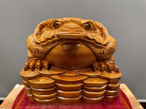 Tượng Thiềm Thừ Gỗ Ngọc Am Cao 29 Ngang 34 Sâu 30 (cm) - 12kg