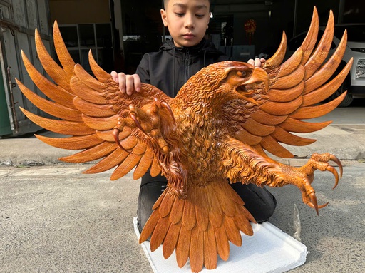 Tượng Đại Bàng Gỗ Hương Cao 68 Ngang 83 Sâu 26 (cm)