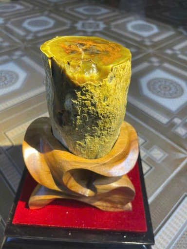 Tác Phẩm Gỗ Hóa Thạch Cao Cả Đế 20 (cm) 1,7kg