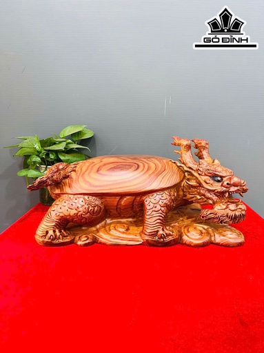 Tượng Long Quy Gỗ Cẩm Cao 22 Ngang 47 Sâu 29 (cm)