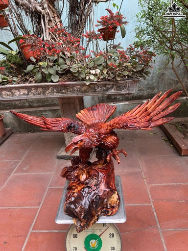 Tượng Đại Bàng Gỗ Cẩm Cao 52 Ngang 70 Sâu 50 (cm)