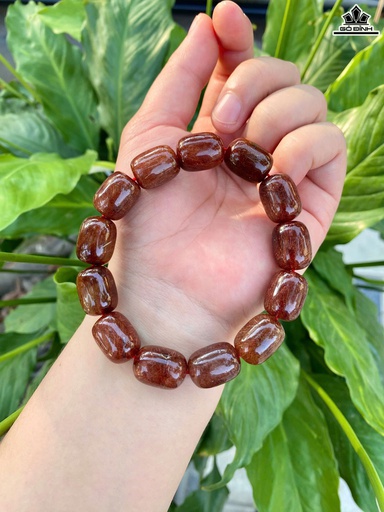 Vòng Đá Thạch Anh Tóc Nâu Kích Thước 12,79x17x15 (mm) 61gr