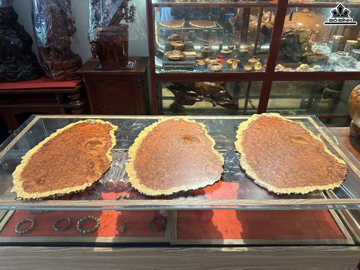 Bộ Tranh Phúc Lộc Thọ Gỗ Nu Hương Cao 50 Ngang 32 Sâu 1 (cm)