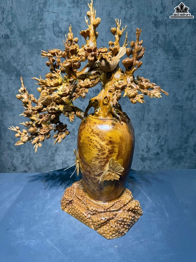 Bình Hoa Gỗ Nu Ngọc Am Cao 65 Ngang 46 Sâu 33 (cm)