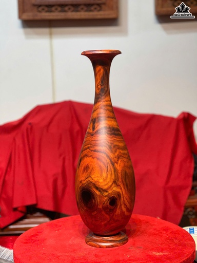 Bình Phú Quý Gỗ Trắc Cao 48 Đường Kính 15 (cm)