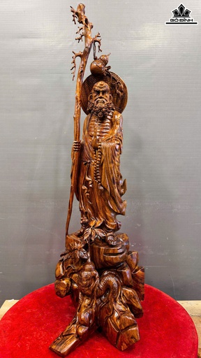 Tượng Đạt Ma Sư Tổ Gỗ Sưa Cao 93 Ngang 28 Sâu 32 (cm)