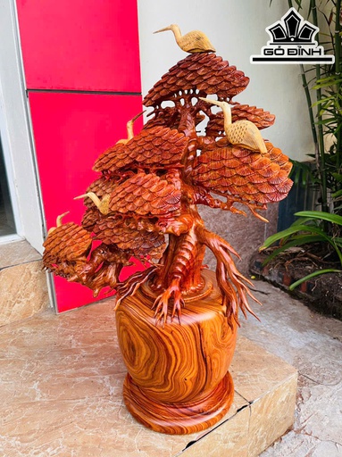 Bình Tùng Gỗ Cẩm Cao 70 Ngang 58 Sâu 25 (cm) - 15kg