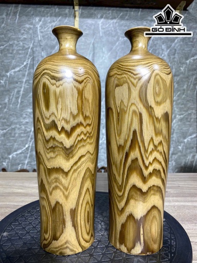 Cặp Chum Phú Quý Gỗ Thủy Tùng Cao 30 Đường Kính 10 (cm)